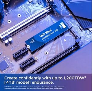 WD Blue SN5000 4TB NVMe SSD Gen4 PCIe M.2 2280 – Up to 5500MB/s, Massive Capacity Internal Solid State Drive for Creators & Gamers