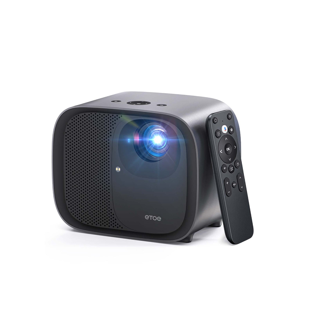 ETOE E3 PRO Laser Smart Projector – Full HD 1080P, Android TV & 4K HDR Streaming, 600 ANSI Lumens, Auto Keystone & Focus, Wi-Fi, Bluetooth, 20W Speaker (A1332)
