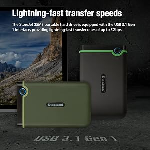 Transcend Storejet 2TB Portable USB 3.0 Hard Disk