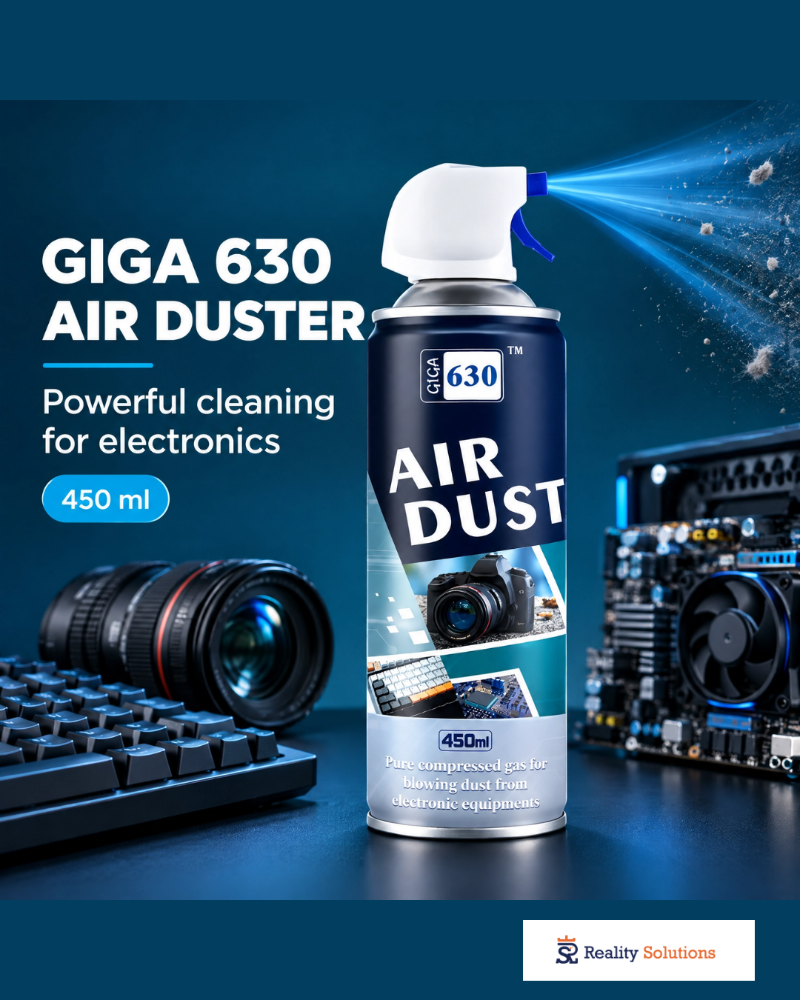 GIGA 630 Compressed Gas Air Duster 450ml – Electronics & Computer Cleaning Spray