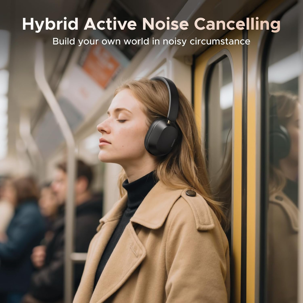 UGREEN HiTune Max5c Wireless Over Ear Headphones, Hybrid ANC, 75H Playtimes | Hi-Res LDAC, Spatial Audio, Bluetooth 5.4, EQ Modes, Customize via App,