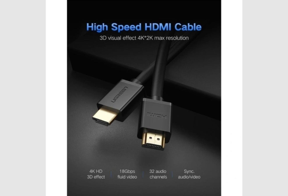 UGREEN HD104 HDMI 4K Cable Male to Male 15m -Black