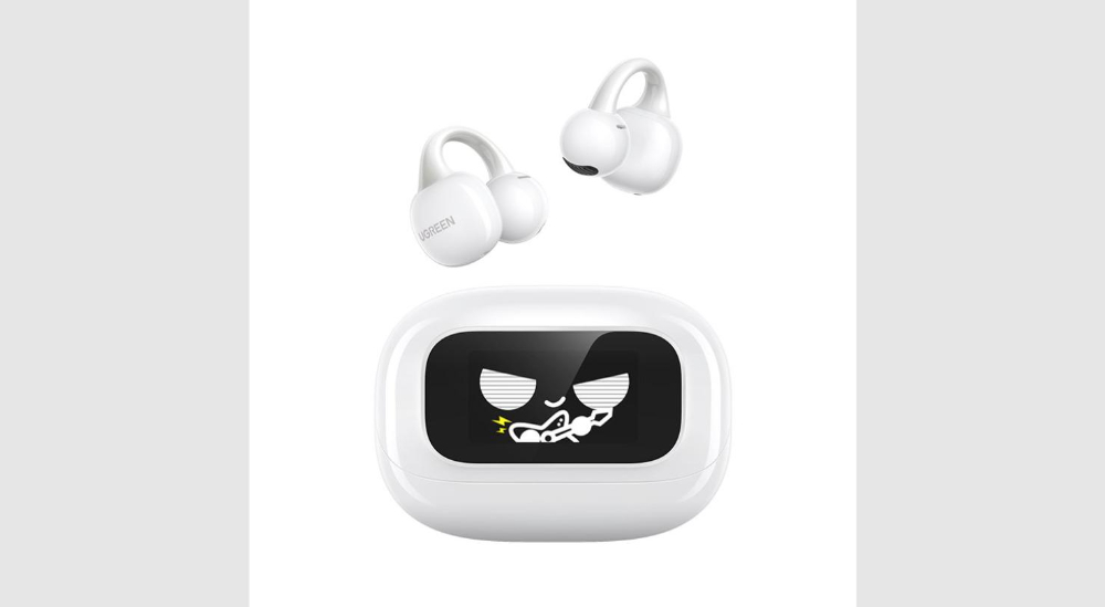 UGREEN WS208 ClipBuds Magic True Wireless Earbuds with Smart touchscreen and Longer battery life  -white