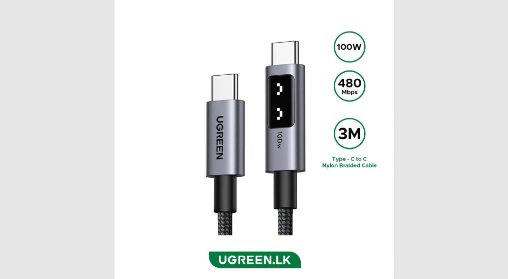 UGREEN Uno USB-C to USB-C PD Fast Charging Cable 3m
