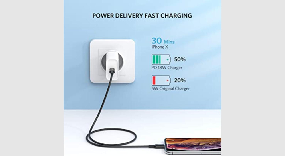 UGREEN USB-C to Lightning Cable M/M Nickel Plating ABS Shell 1m (Black)