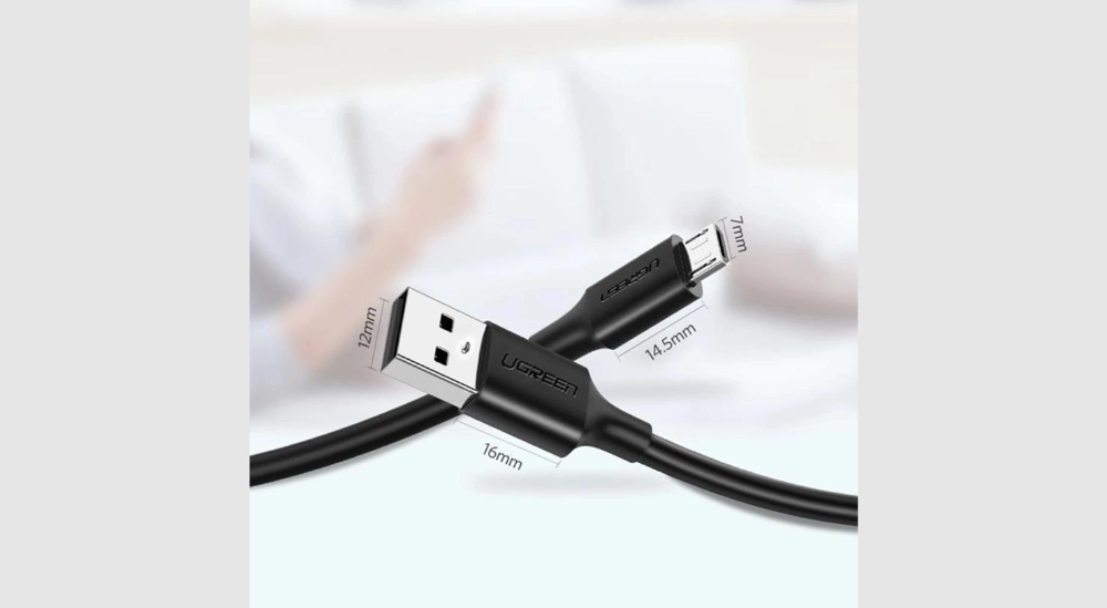 UGREEN USB-A to Micro USB Cable 2A Max Black 1m
