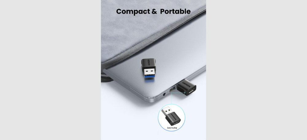 UGREEN US701 USB-A Male to USB-C Female Adapter  10GBs Transfer Speed Set 2-Pack
