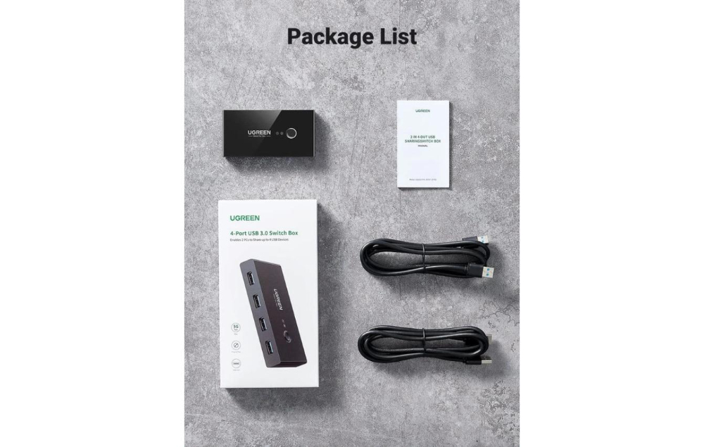 UGREEN 2 In 4 Out USB 3.0 Sharing Switch Box