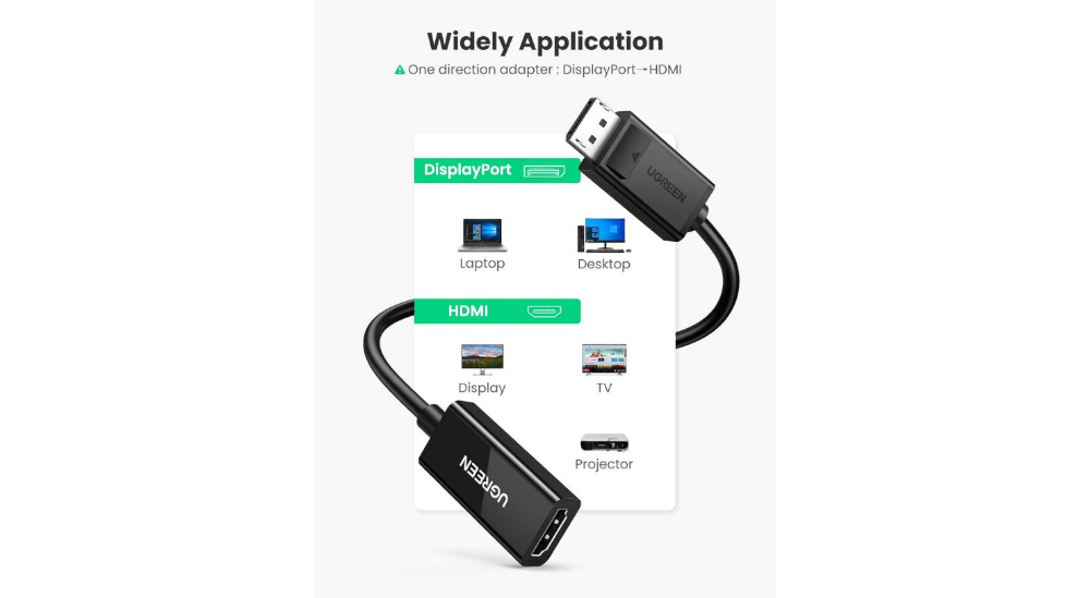 UGREEN DP Male To HDMI Female Converter(1080p)