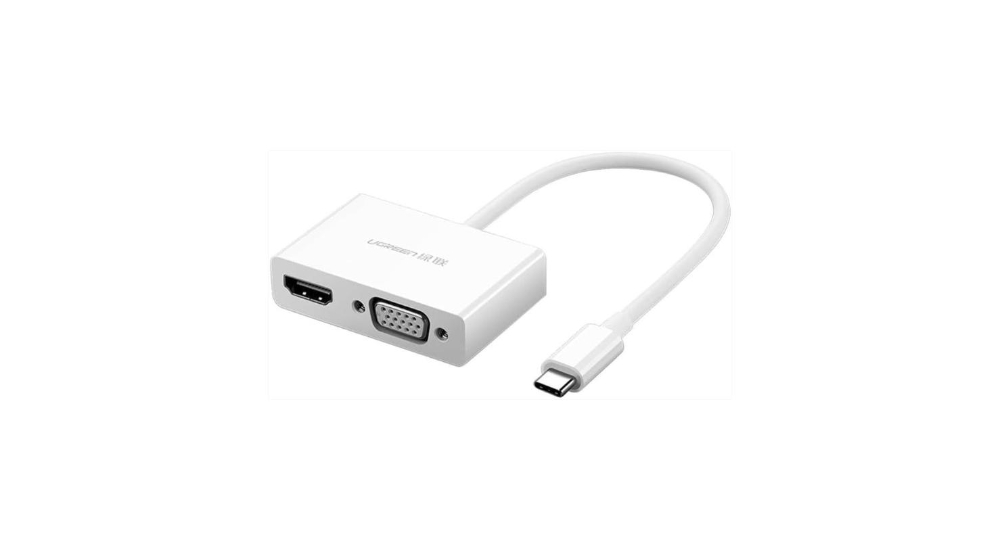 UGREEN USB Type C to HDMI + VGA Converter (White)