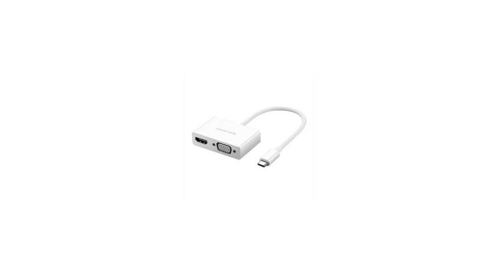 UGREEN USB Type C to HDMI + VGA Converter (White)