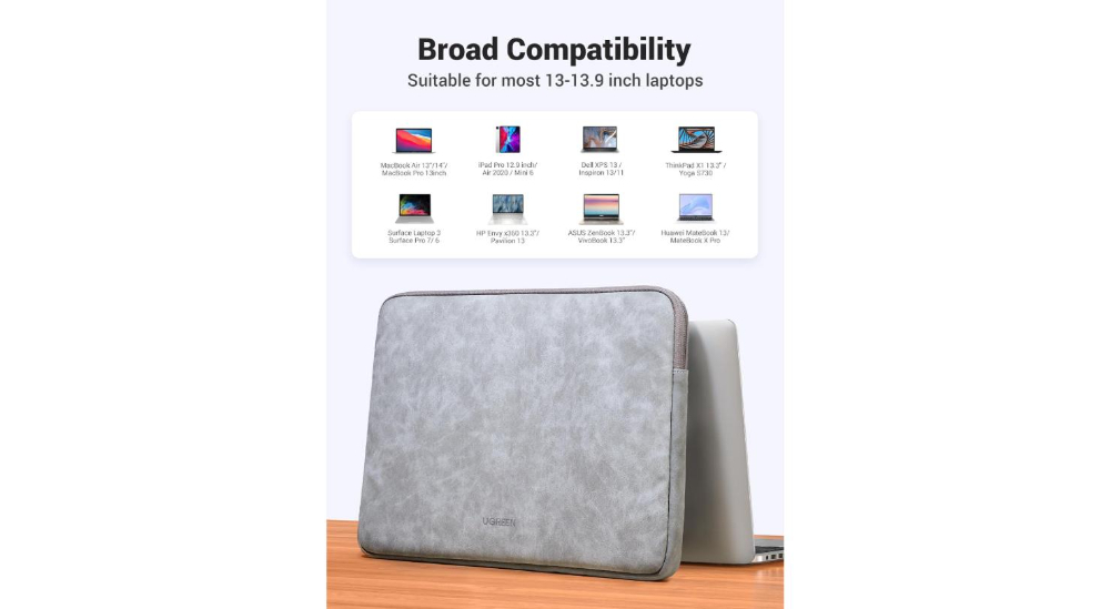 UGREEN LP437 13.3" - 13.9" Laptop Case Storage Bag -GRAY