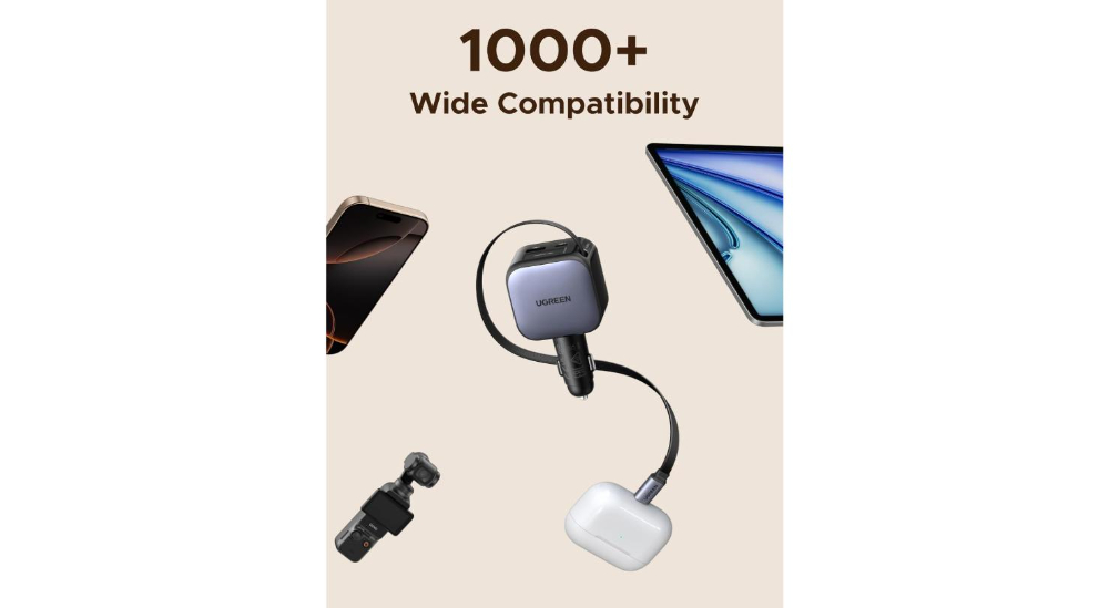 UGREEN 60W CAR charger WITH 1 USB-C / | 1* USB