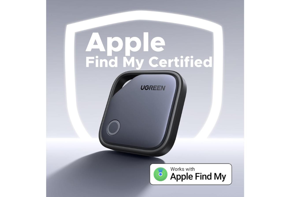 UGREEN FineTrack Tracker Tag for Apple Find My, 2-Year Replaceable Battery iOS only, Air Tracker Tag, 80dB Alarm Volume, Bluetooth Finder and Keys Tags for Wallet, Luggage, Suitcase and More