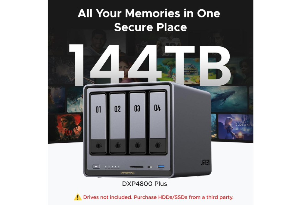 UGREEN CM752 DXP4800 4 BAY Desktop NAS Intel Pentium Gold 8505