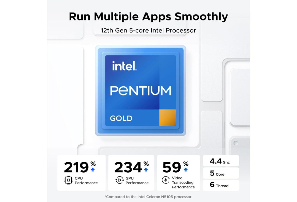 UGREEN CM752 DXP4800 4 BAY Desktop NAS Intel Pentium Gold 8505