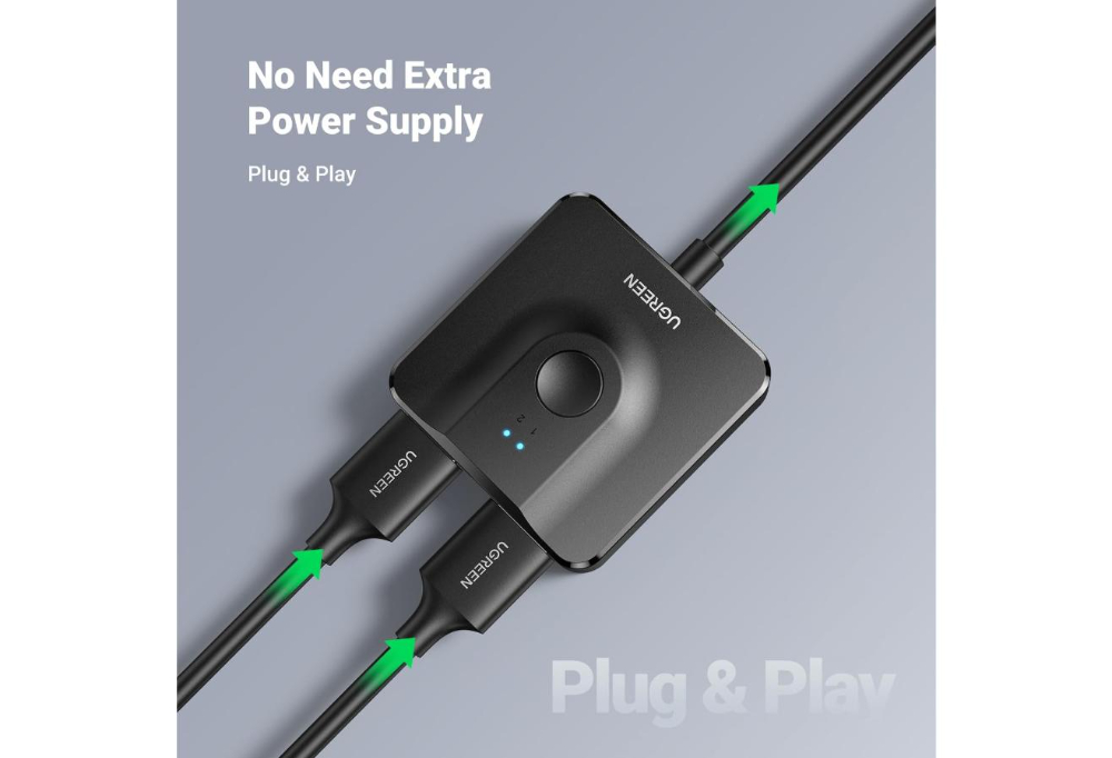 UGREEN 2 In 1 Out HDMI Switcher 4K@60Hz