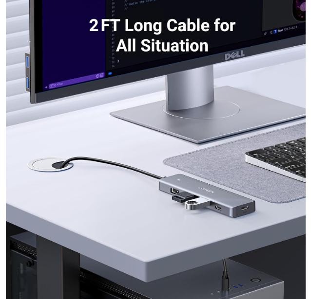 UGREEN 4-Port USB3.0 Hub with USB-C Power Supply