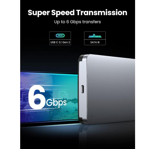 UGREEN USB-C HDD Enclosure Aluminum | USB 3.1