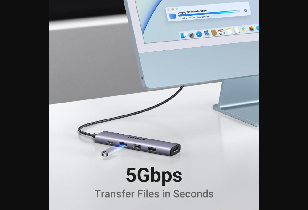 UGREEN 5-in-1 USB-C Multifunction Adapter | 4K, PD