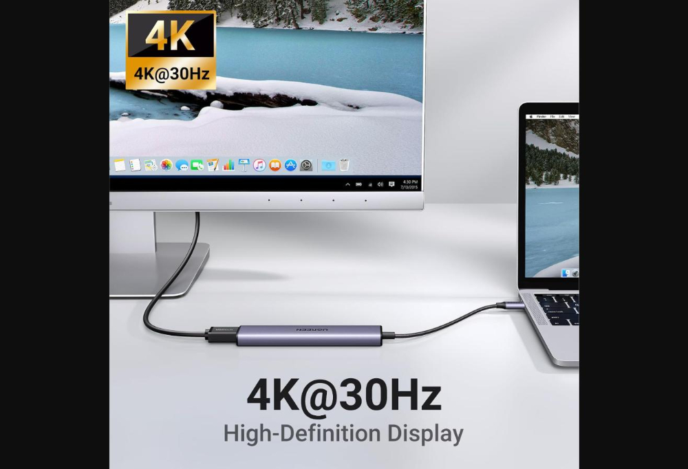 UGREEN 5-in-1 USB-C Multifunction Adapter | 4K, PD