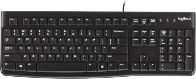 Logitech K122 Wired USB Keyboard – Spill-Resistant (K120 / K290)