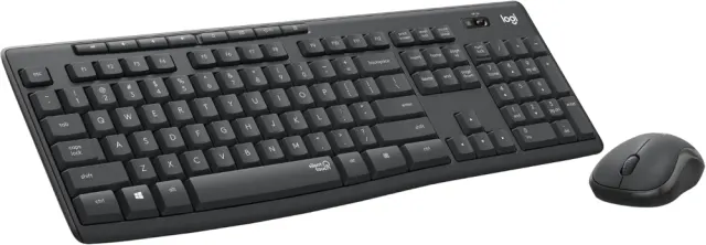 Logitech MK295 Wireless Mouse & Keyboard Combo with SilentTouch Technology, Full Numpad, Advanced Optical Tracking, Lag-Free Wireless, 90% Less Noise