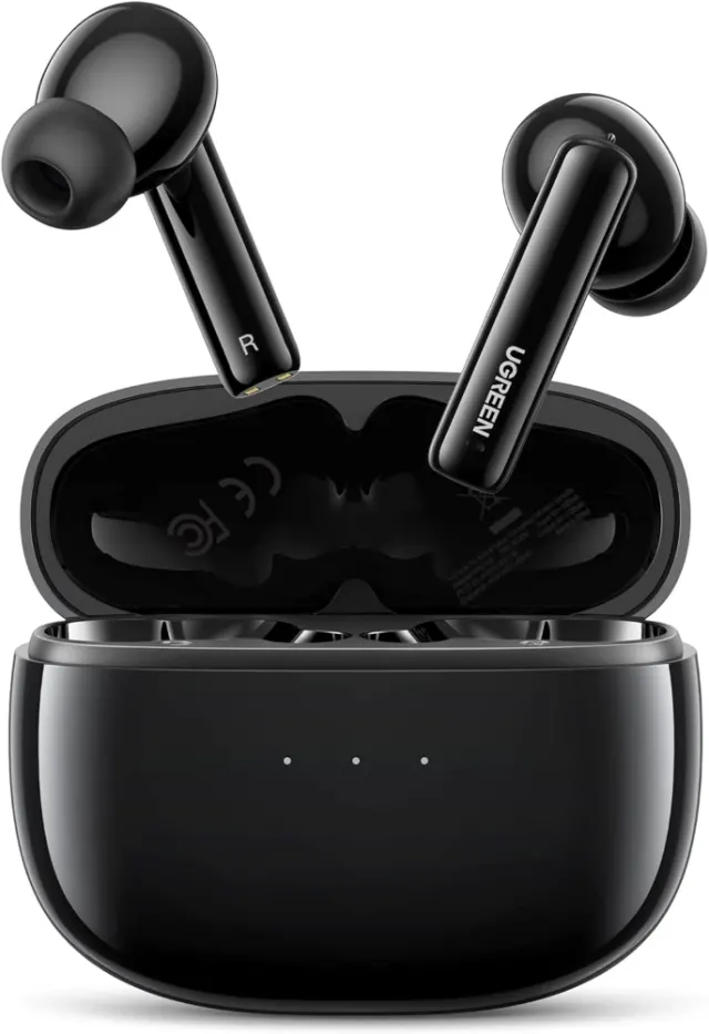 UGREEN HiTune T3 Active Noise Cancelling Wireless Earbuds Bluetooth 5.2, AI-Enhanced Clear Calls Bluetooth Earbuds with mic, Transparency Mode, 10mm Drivers with Bass Boost, HiFi Sound,Fast Pair