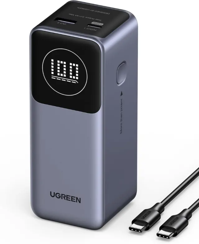 UGREEN Nexode Power Bank 12000mAh 100W Fast Charging Portable Charger Smart Digital Display