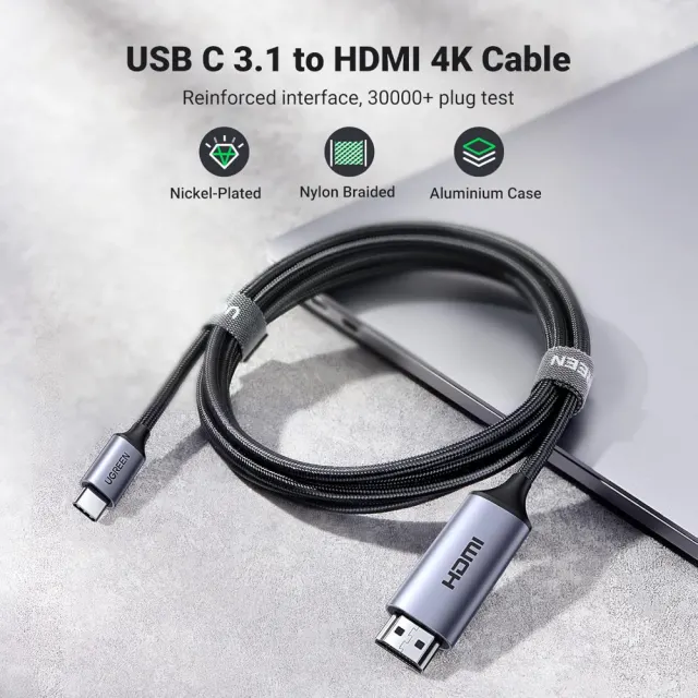 UGREEN USB C to HDMI Cable 4K@60Hz