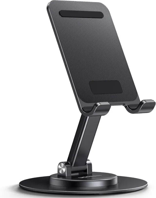 UGREEN Phone Stand iPhone Desk Holder Swivel 360° Rotating Base Adjustable Height Foldable Mobile Travel Mount