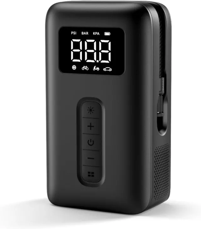 UGREEN Tire Inflator Portable Air Compressor 【2026 Upgrade Long Battery Life】150PSI Air Pump with Battery LED Light Cordless Tire pump for Cars Bikes Motorcycle Balls