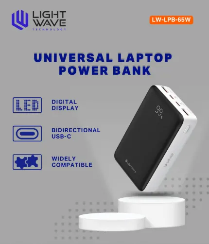 Lightwave 20000mAh Laptop Power Bank – Dual USB-C Fast Charging