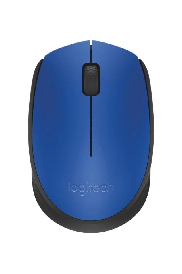 Logitech M171 Wireless Mouse, 2.4 GHz with USB Nano Receiver, Optical Tracking, 12-Months Battery Life, Ambidextrous, PC/Mac/Laptop - Blue