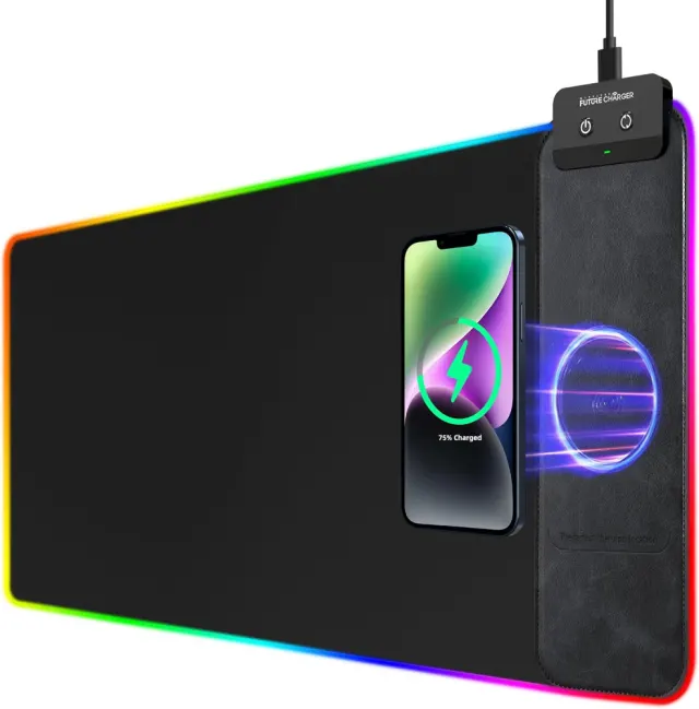 UGREEN RGB Gaming Mouse Pad Large LED Light-Up Desk Mat (Aurora Red) | Smooth Speed Surface, Non-Slip Base, Compatible with Gaming Mice & Keyboards, for PC, Laptop & Streaming Setups