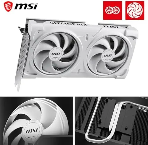 MSI GeForce RTX 5060 Ti 16GB VENTUS 2X PLUS Graphics Card – GDDR7, DLSS 4, PCIe 5.0, Dual-Fan GPU for 1440p Gaming & Creators