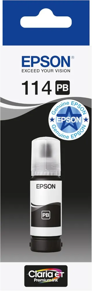 Epson 115 Photo Black Ink Bottle 70ml – Genuine Refill for EcoTank L8160, L8180 (C13T07D14A)