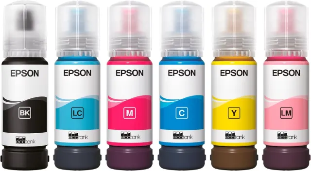 Epson 108 Light Cyan Ink Bottle 70ml – Genuine Refill for EcoTank L8050, L8100, L18050 (C13T09C54A)