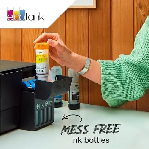 Epson 108 Cyan Ink Bottle 70ml – Genuine Refill for EcoTank L8050, L8100, L18050 (C13T09C24A)