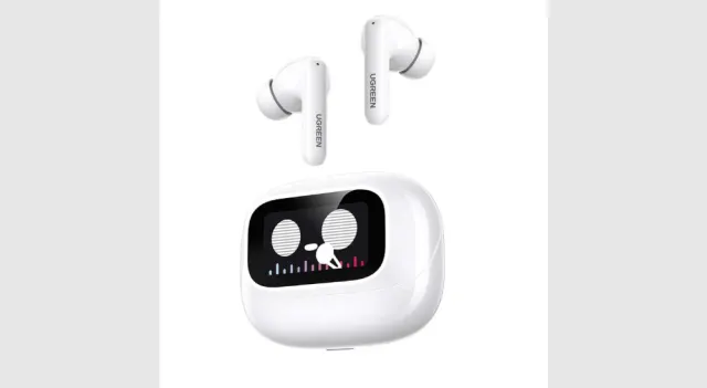 UGREEN WS211 EchoBuds Magic with Active Noise Cancelling Earbuds with Smart Touchscreen -White