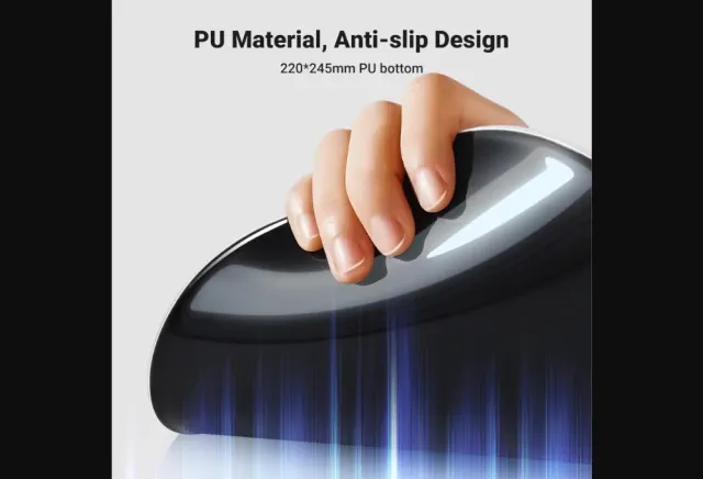UGREEN Ergonomic Mouse Pad(with Wrist Support)-Stray Night Black | 220*245