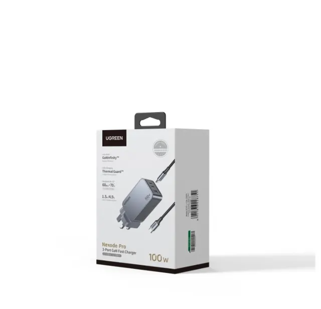 UGREEN Nexode Pro 100W 3-Port GaN Fast Charger Set UK