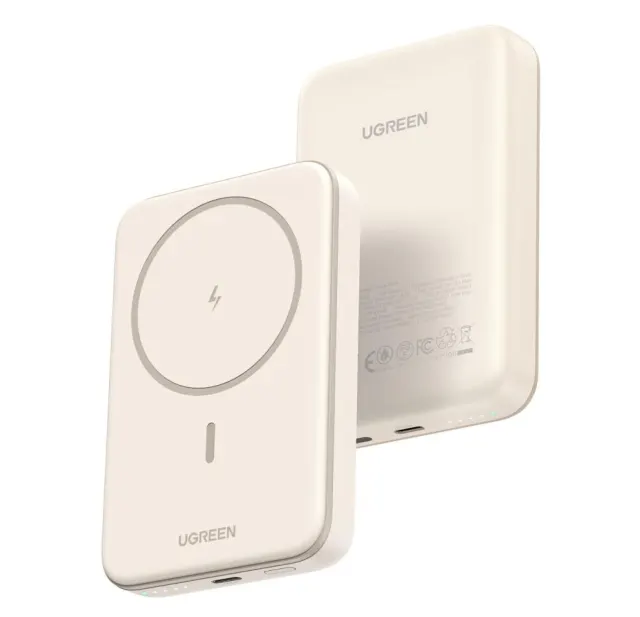 UGREEN MagFlow 10000mAh Magnetic Wireless Power Bank (20W)-BEIGE