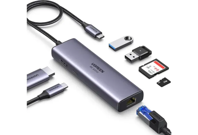 UGREEN 7 -In -1 UNO  docking Station- USB-C to | 4k, USB C, PD, 100W
