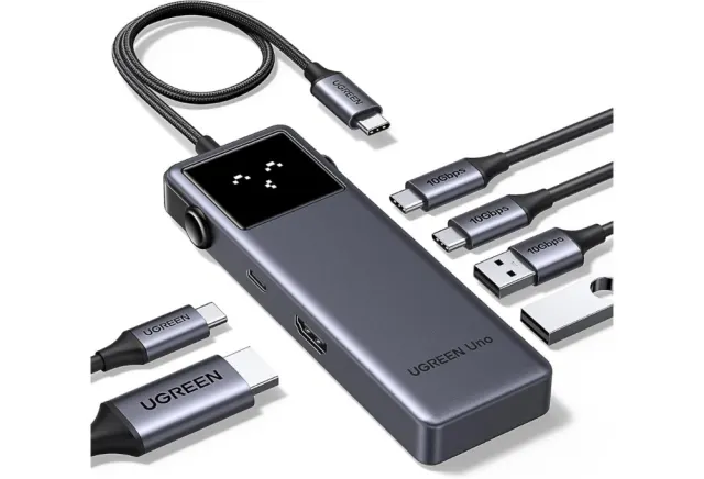UGREEN 6 -In -1 UNO Docking Station- USB-C To | USB 3.2, PD, 100W, 2*USB