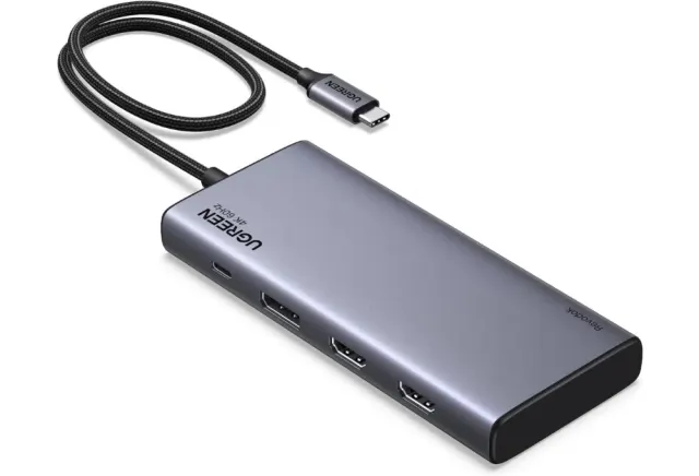 UGREEN CM639 8-In-1 USB-C Docking Dual HDMI + DP + USB3.0 + PD